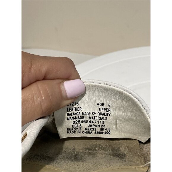 VTG Thom McAn Leather Slip On Mules Flats Women 6 White Comfort Old Money Japan - Picture 7 of 10